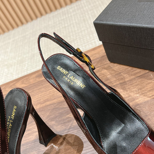 SL DUNE SLINGBACK PUMPS APPLE POLISHED CALFSKIN