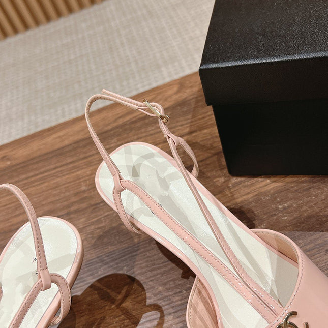 high heel 70 sandals pink white patent calfskin
