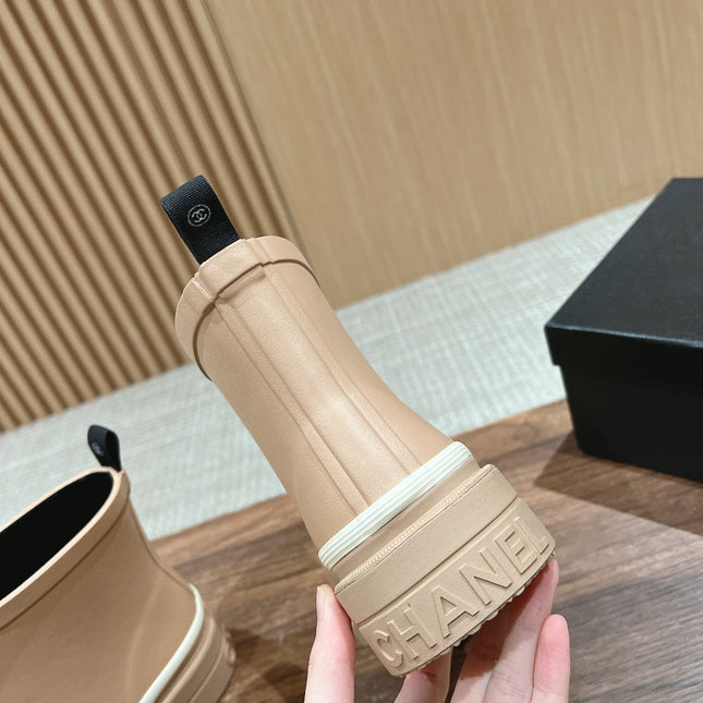 CC RAIN BOOTS BEIGE CREAM TPU