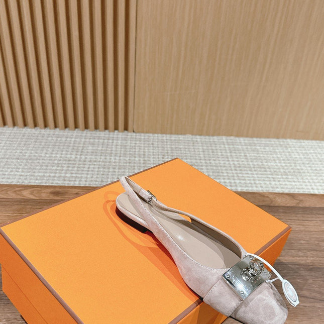 Innocente Slingback Suede Goatskin Light pink