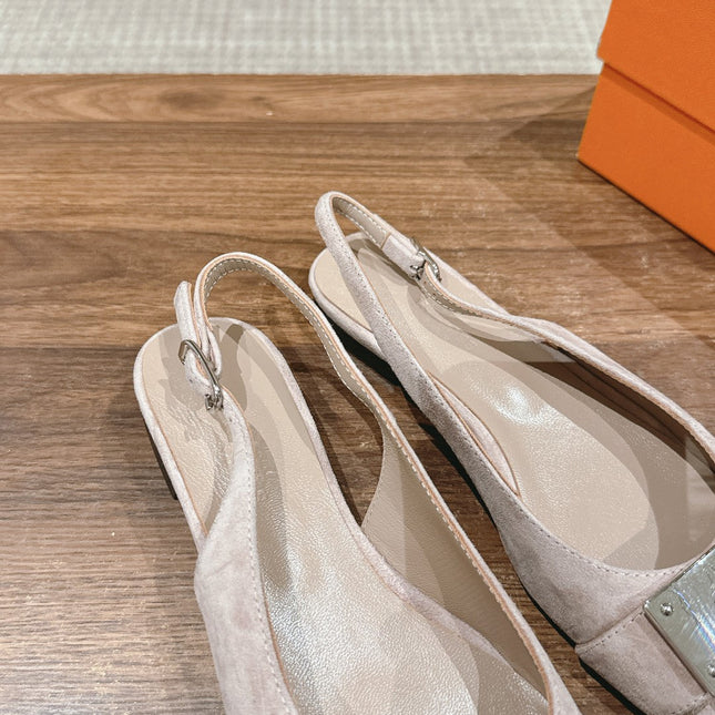 Innocente Slingback Suede Goatskin Light pink
