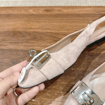 Innocente Slingback Suede Goatskin Light pink