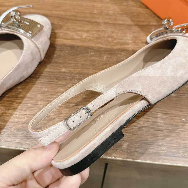 Innocente Slingback Suede Goatskin Light pink
