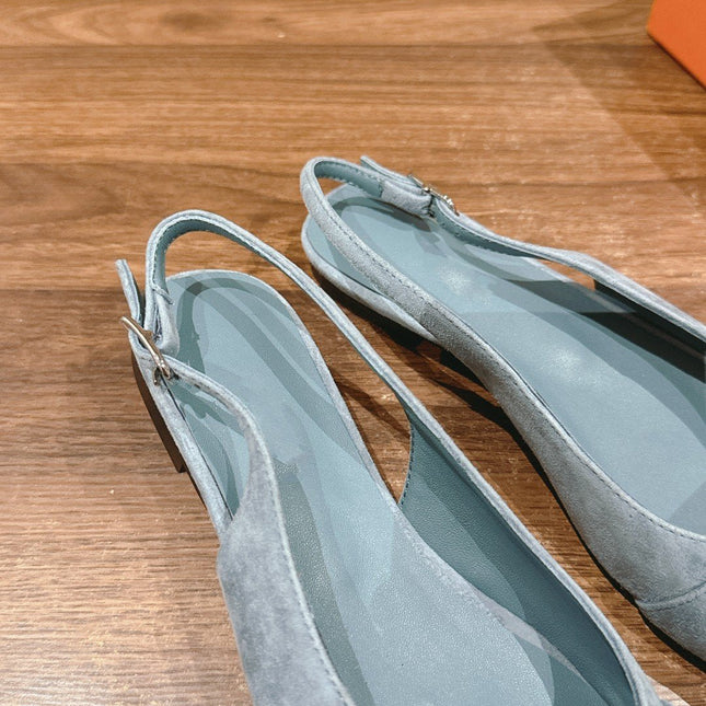 Innocente Slingback Suede Goatskin Bleu Ciel