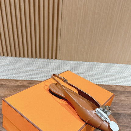 Innocente Slingback Suede Goatskin Brown