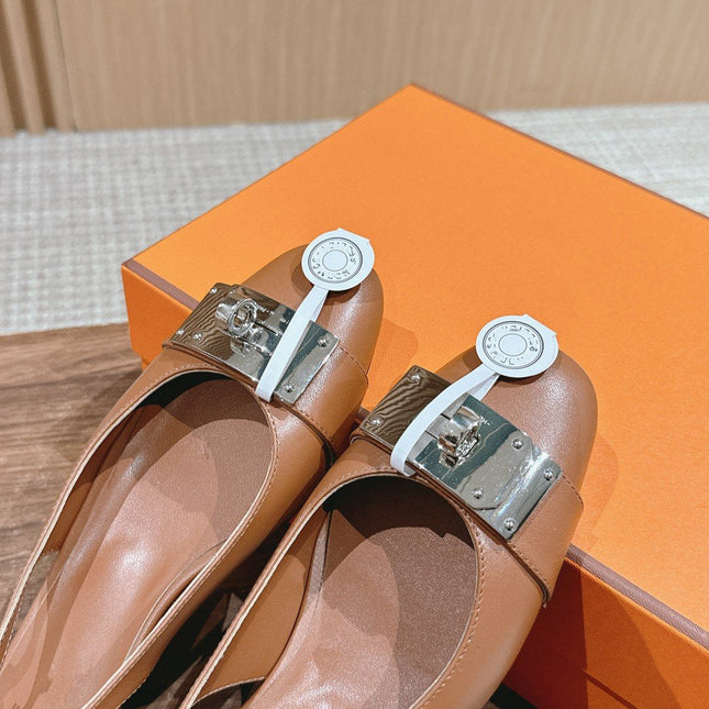 Innocente Slingback Suede Goatskin Brown