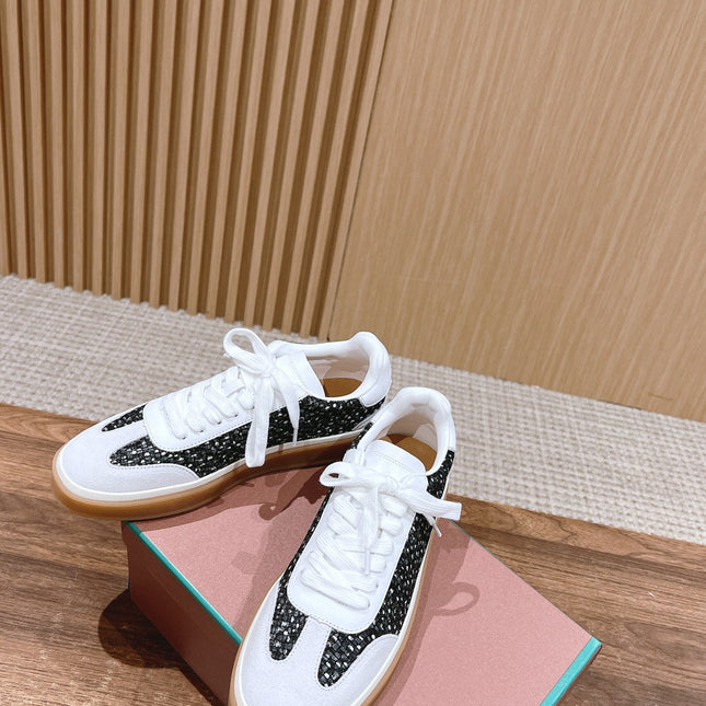 LP TENNIS WALK SNEAKERS WHITE AND BLACK SUEDE