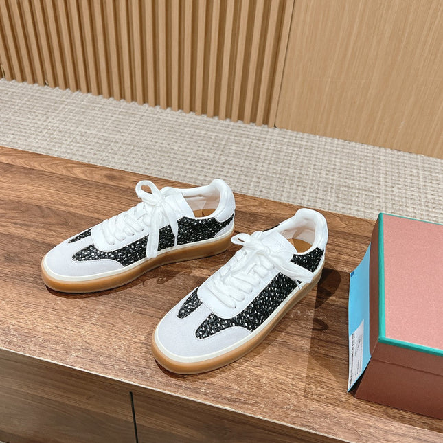 LP TENNIS WALK SNEAKERS WHITE AND BLACK SUEDE