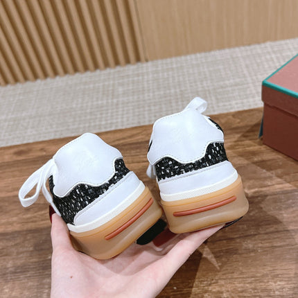 LP TENNIS WALK SNEAKERS WHITE AND BLACK SUEDE