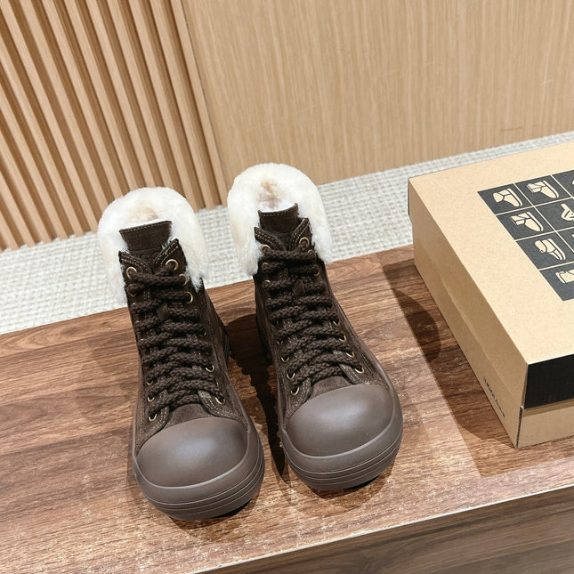 ANKLE BOOTS IN CHOCOLATE BROWN SUEDE AND CALFSKIN