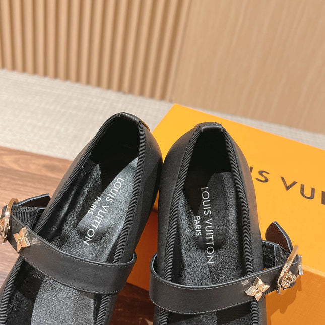 MARY JANE FLAT IN BLACK CALFSKIN 168943