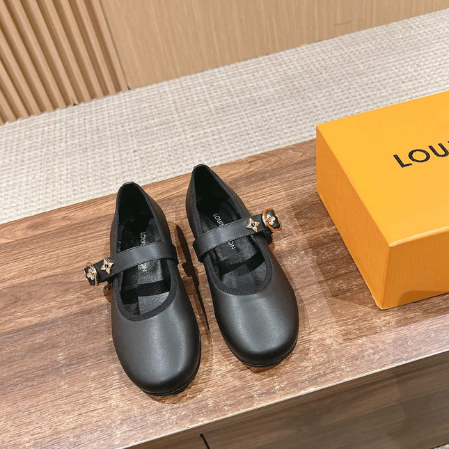 MARY JANE FLAT IN BLACK CALFSKIN 168943