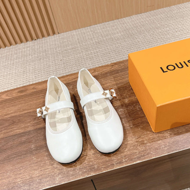 MARY JANE FLAT IN WHITE CALFSKIN