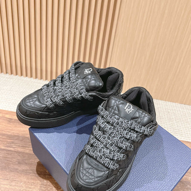 BY ERL B9S SKATER SNEAKER IN BLACK CANNAGE LAMBSKIN