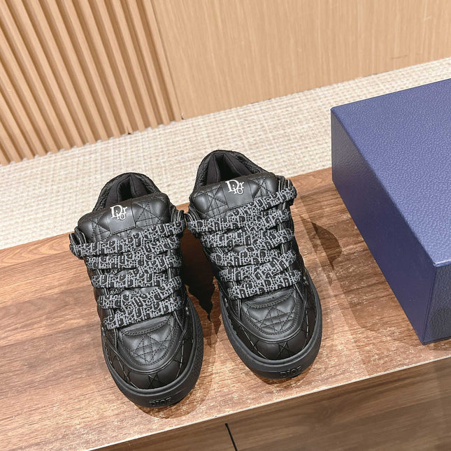 BY ERL B9S SKATER SNEAKER IN BLACK CANNAGE LAMBSKIN