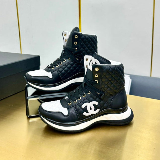 ATHLETIC SHOES IN BLACK CALFSKIN