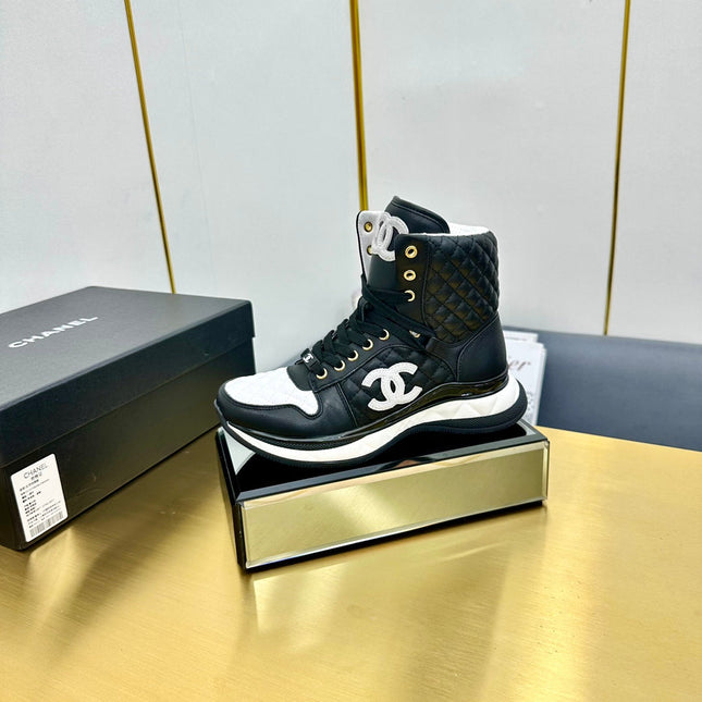 ATHLETIC SHOES IN BLACK CALFSKIN