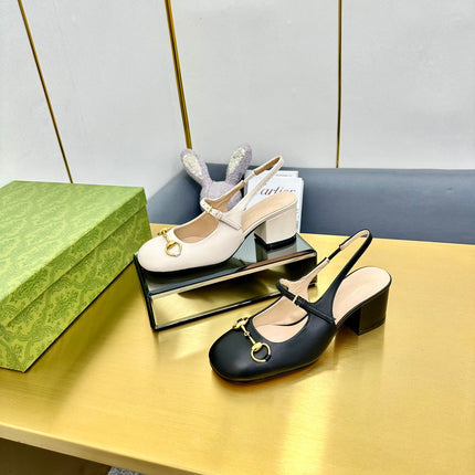 HORSEBIT PUMP IN BLACK SHEEPSKIN