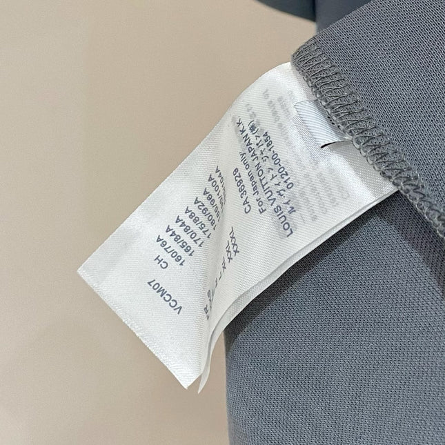 LV POLO SHIRT IN GRAY MESH BEADED COTTON FABRIC 238854
