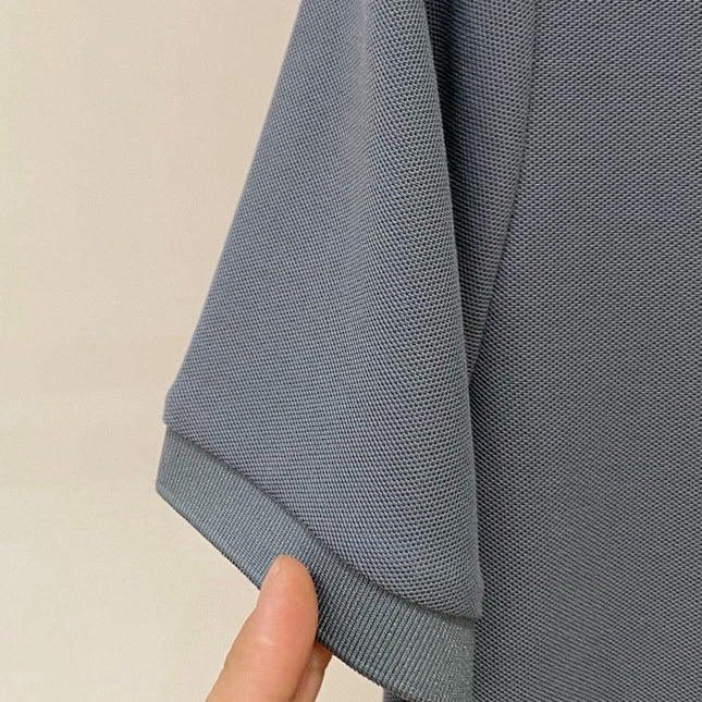 LV POLO SHIRT IN GRAY MESH BEADED COTTON FABRIC 238854