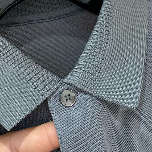 LV POLO SHIRT IN GRAY MESH BEADED COTTON FABRIC 238854