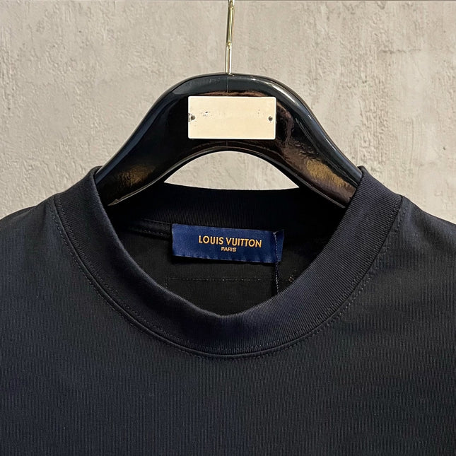 LV T-SHIRT IN BLACK COTTON 238864