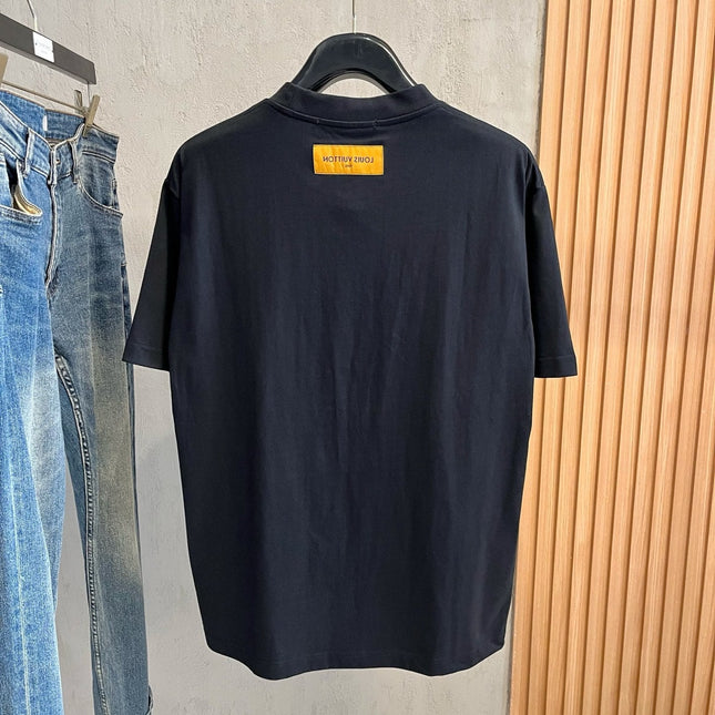 LV T-SHIRT IN BLACK COTTON 238864