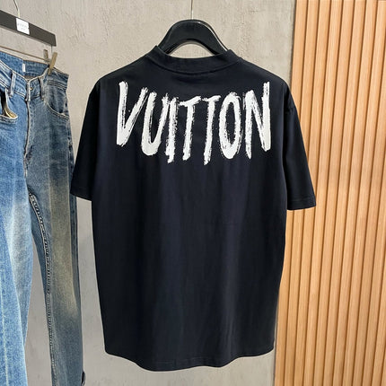 LV T-SHIRT IN BLACK COTTON 238860