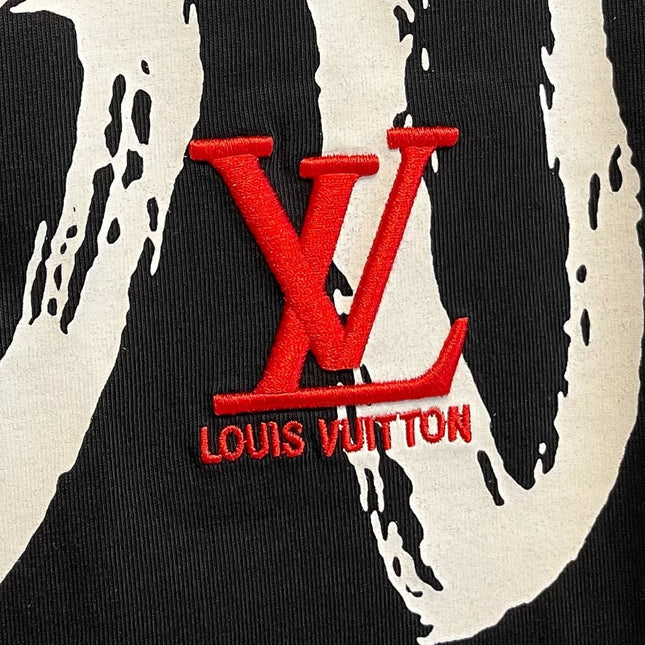 LV T-SHIRT IN BLACK COTTON 238860