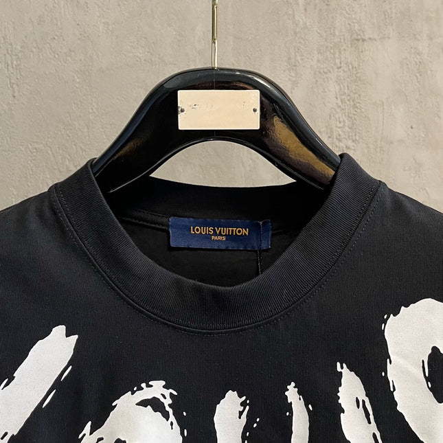 LV T-SHIRT IN BLACK COTTON 238860