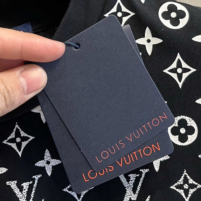 LV T-SHIRT IN BLACK MONOGRAM COTTON 238858