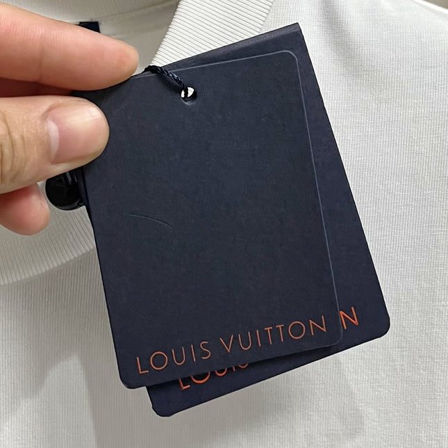 LV T-SHIRT IN WHITE COTTON LOGO PRINT 238865