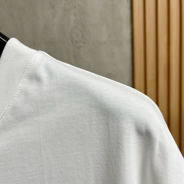 LV WHITE COTTON T-SHIRT EMBROIDERED LOGO 238861