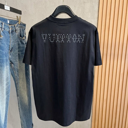 LV T-SHIRT IN BLACK PURE COTTON WITH EMBROIDERED LOGO 238772