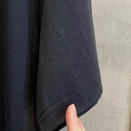 LV T-SHIRT IN BLACK PURE COTTON LOGO PRINT 238774