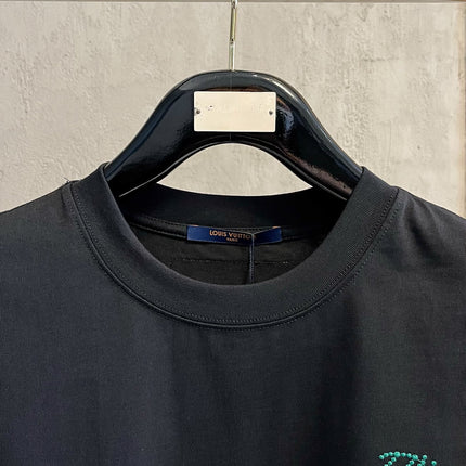 LV T-SHIRT IN BLACK PURE COTTON 238778