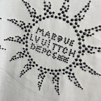 LV T-SHIRT IN WHITE PURE COTTON WITH EMBROIDERED LOGO 238773