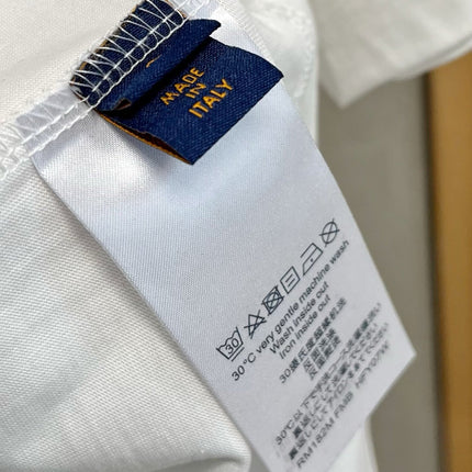 LV T-SHIRT IN WHITE EMBROIDERED LOGO PURE COTTON 238777