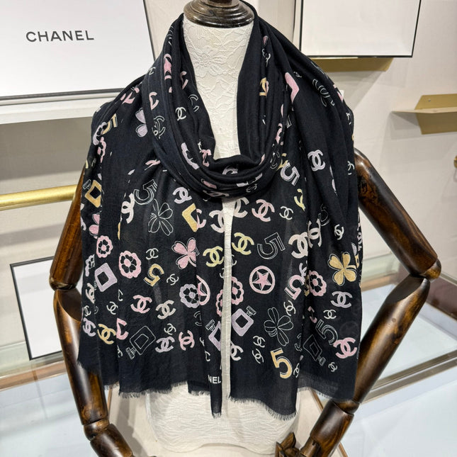 CHANEL 25S SCARF 200 IN CASHMERE 706597