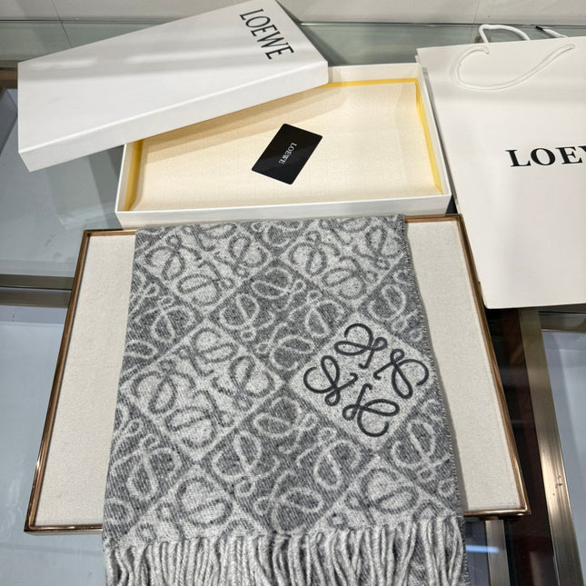 LOEWE 25S SCARF 180 IN CASHMERE WOOL 706574