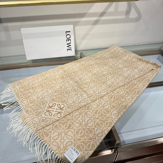 LOEWE 25S SCARF 180 IN CASHMERE WOOL 706575