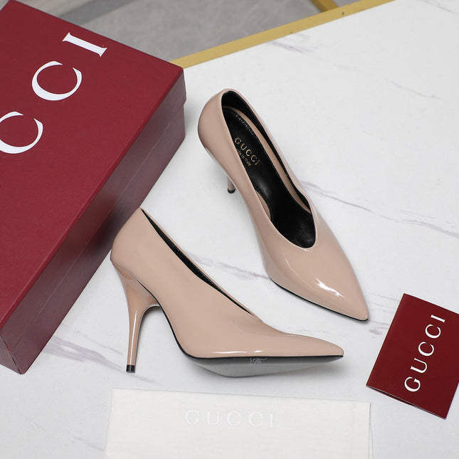 GG CLASSIC HIGH HEEL 105 IN BEIGE LAMBSKIN