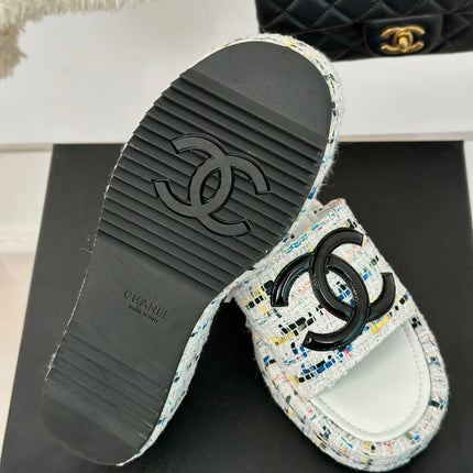 CLASSIC SLIPPERS THICK SOLE IN MULTICOLOR TWEED