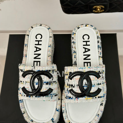 CLASSIC SLIPPERS THICK SOLE IN MULTICOLOR TWEED