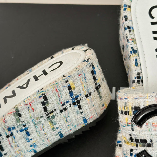 CLASSIC SLIPPERS THICK SOLE IN MULTICOLOR TWEED