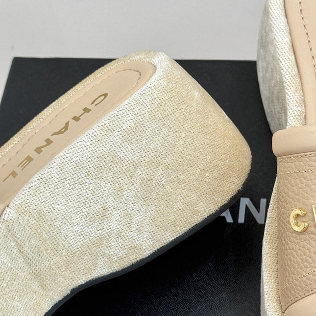 PLATFORM SLIPPERS IN CAMEL BEIGE LAMBSKIN