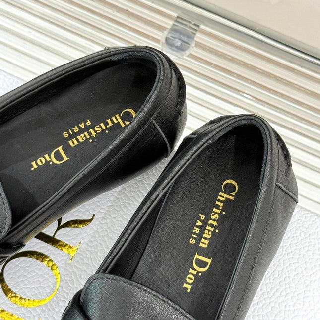 DIOR LOAFER 25S IN BLACK LAMBSKIN
