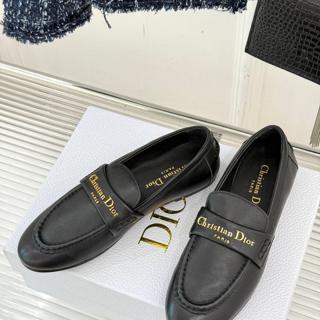 DIOR LOAFER 25S IN BLACK LAMBSKIN