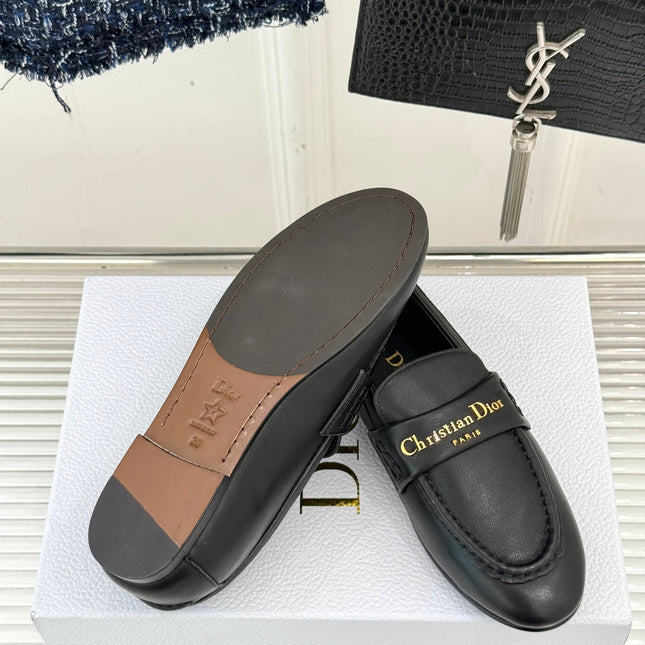 DIOR LOAFER 25S IN BLACK LAMBSKIN
