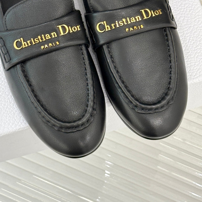 DIOR LOAFER 25S IN BLACK LAMBSKIN